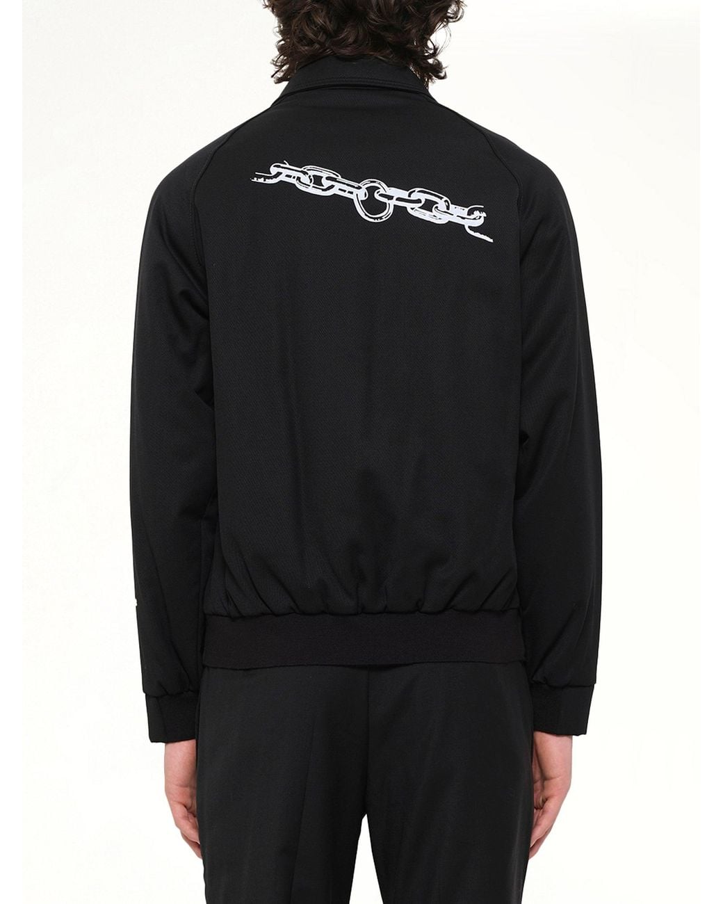Lanvin Black Coach Chain Jacket for men