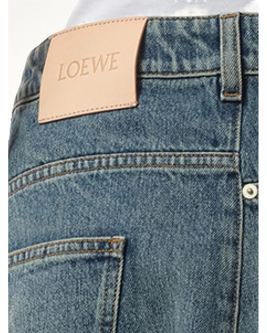 Loewe Blue Deconstructed Skirt, 100% Cotton