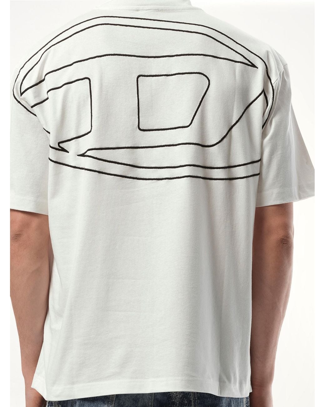 DIESEL Gray T-Boggy Oval D T-Shirt for men