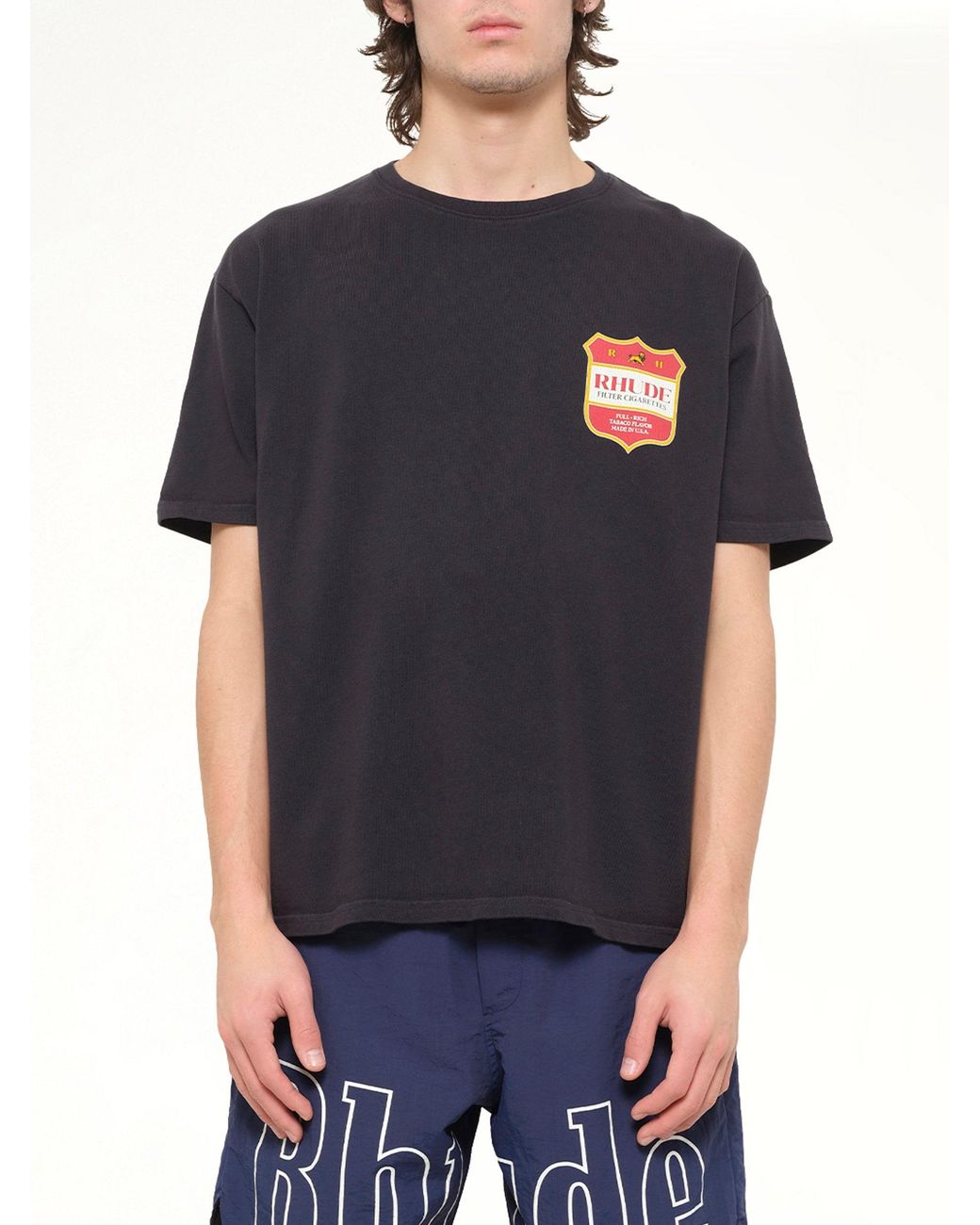 Rhude Black Filtaro Crest T-Shirt for men