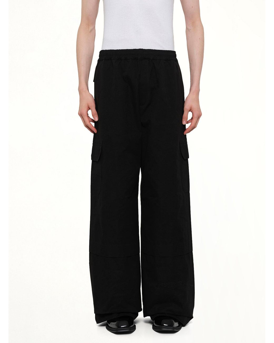 Egonlab Black Sculpted Track Trouser for men