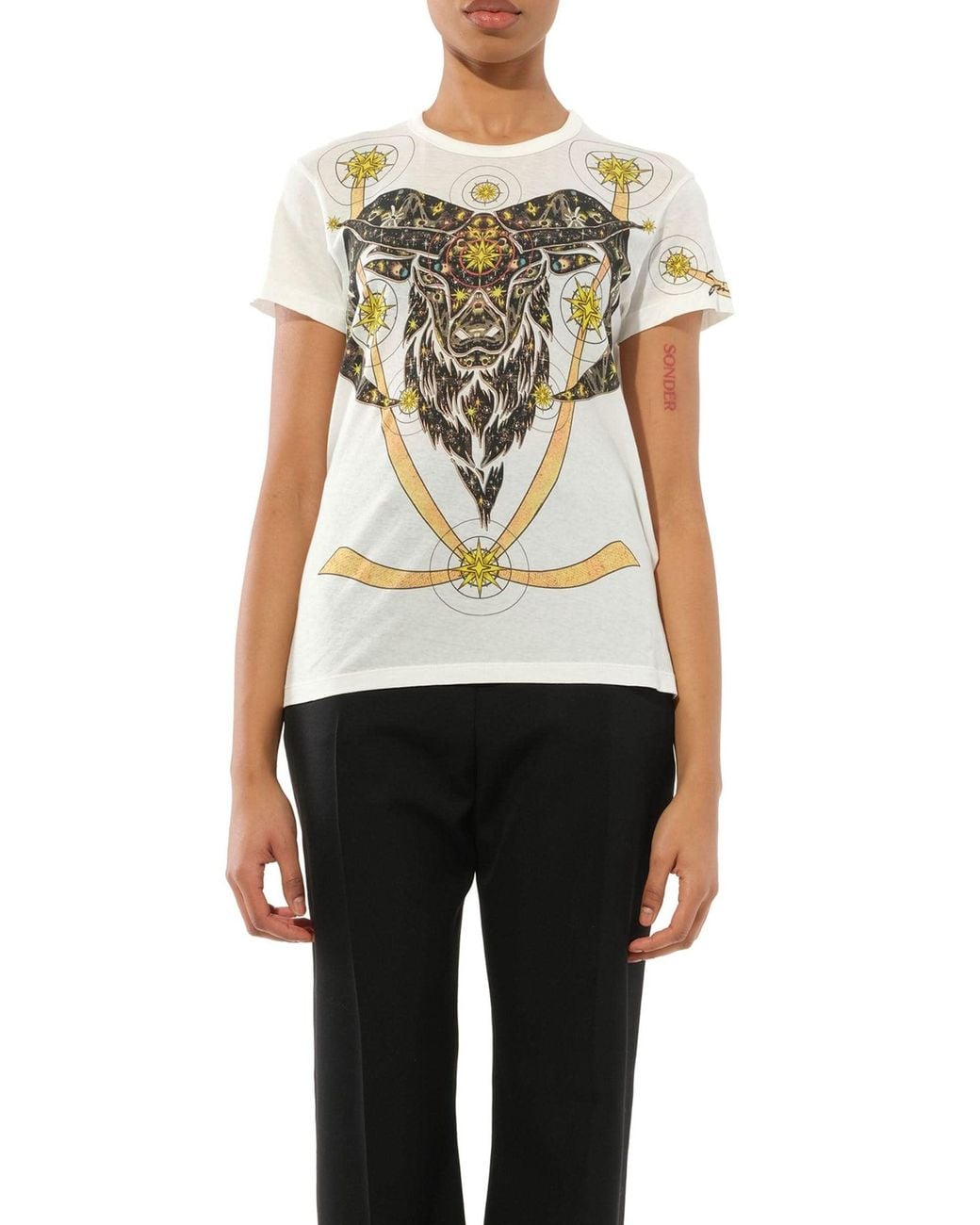 Givenchy White Aries T-Shirt, Short Sleeves, Size: Small