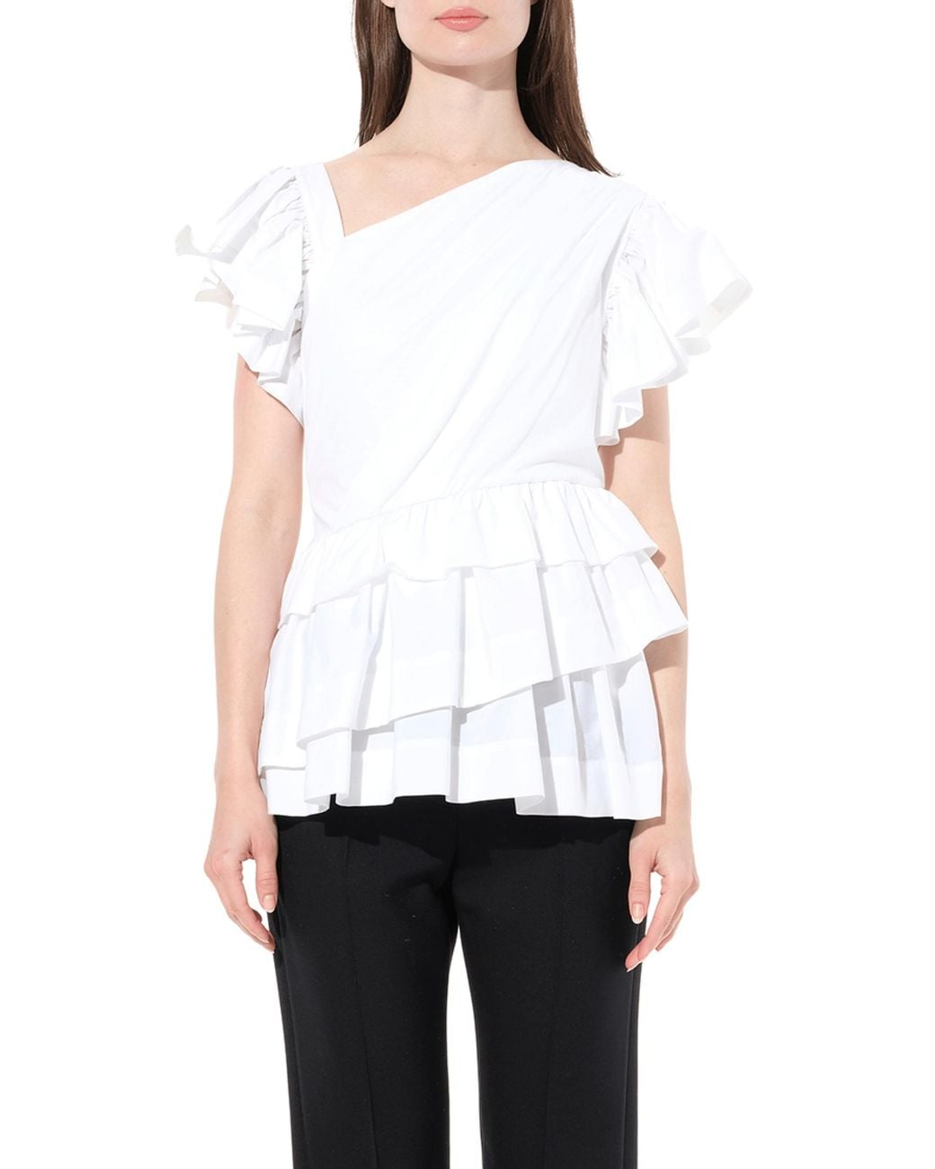 McQueen White Shoulder Top
