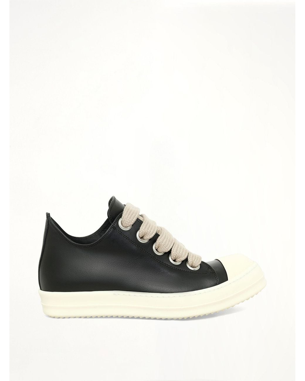 Rick Owens Black Jumbolace Low Sneaker for men