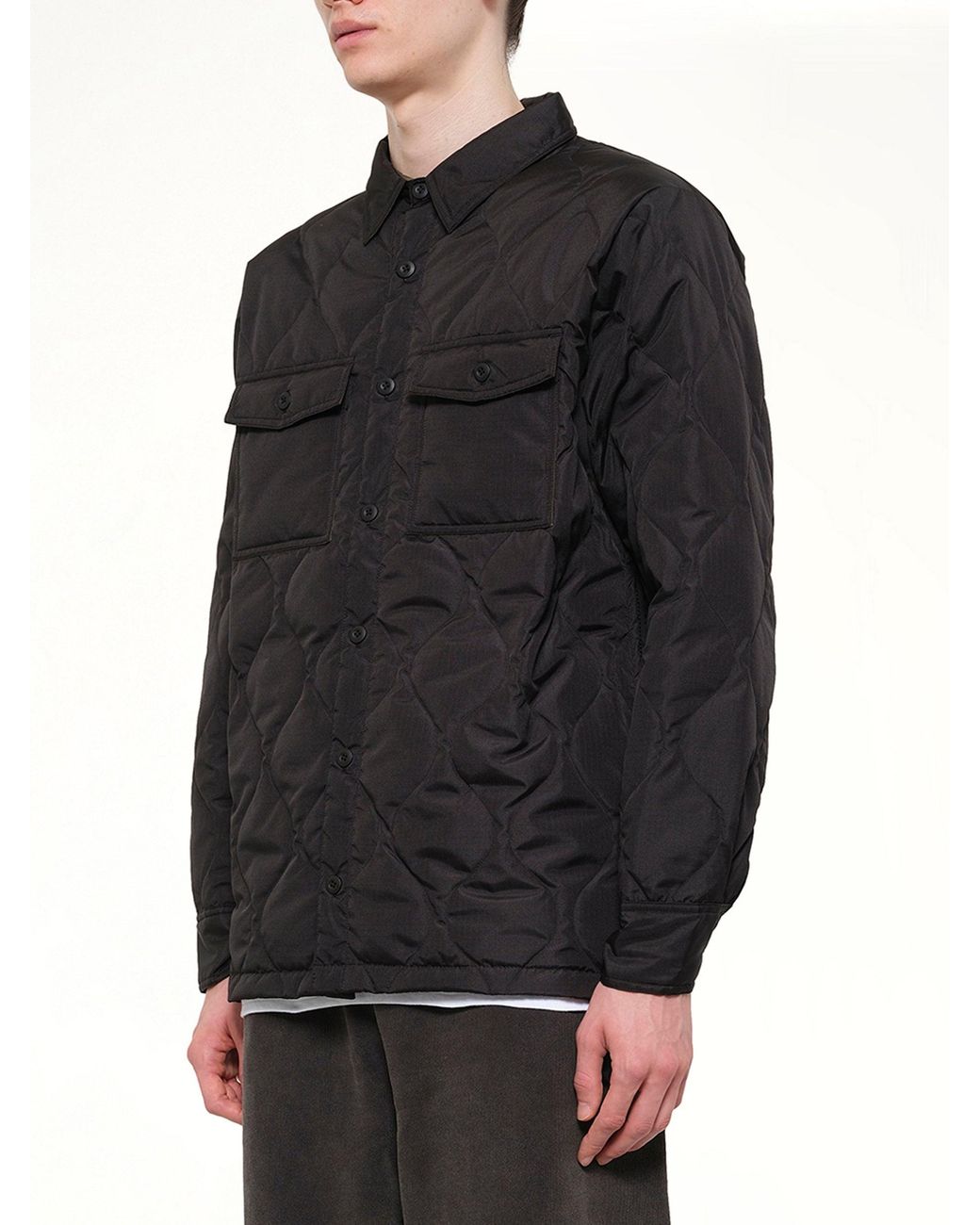 Taion Black Military Down Shirt for men