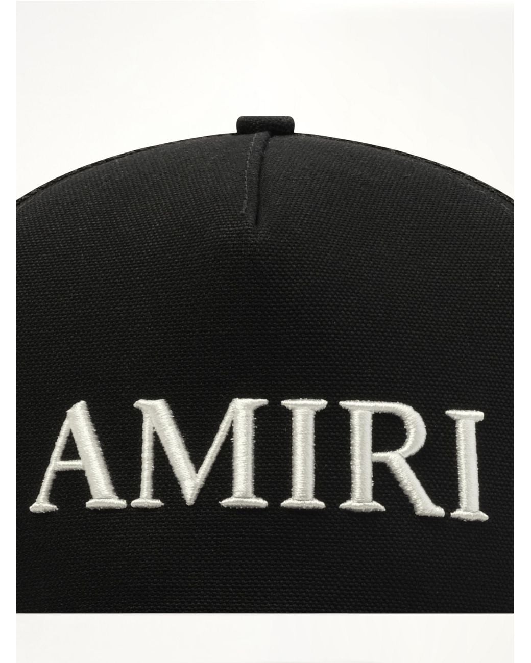 Amiri Black Core Logo Trucker Hat for men