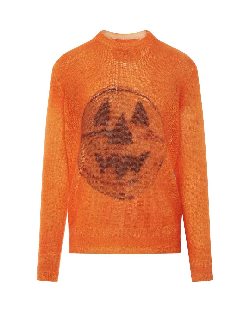 Givenchy Orange Mixmat Crewneck Print Sweater, Long Sleeves, Size: Medium for men
