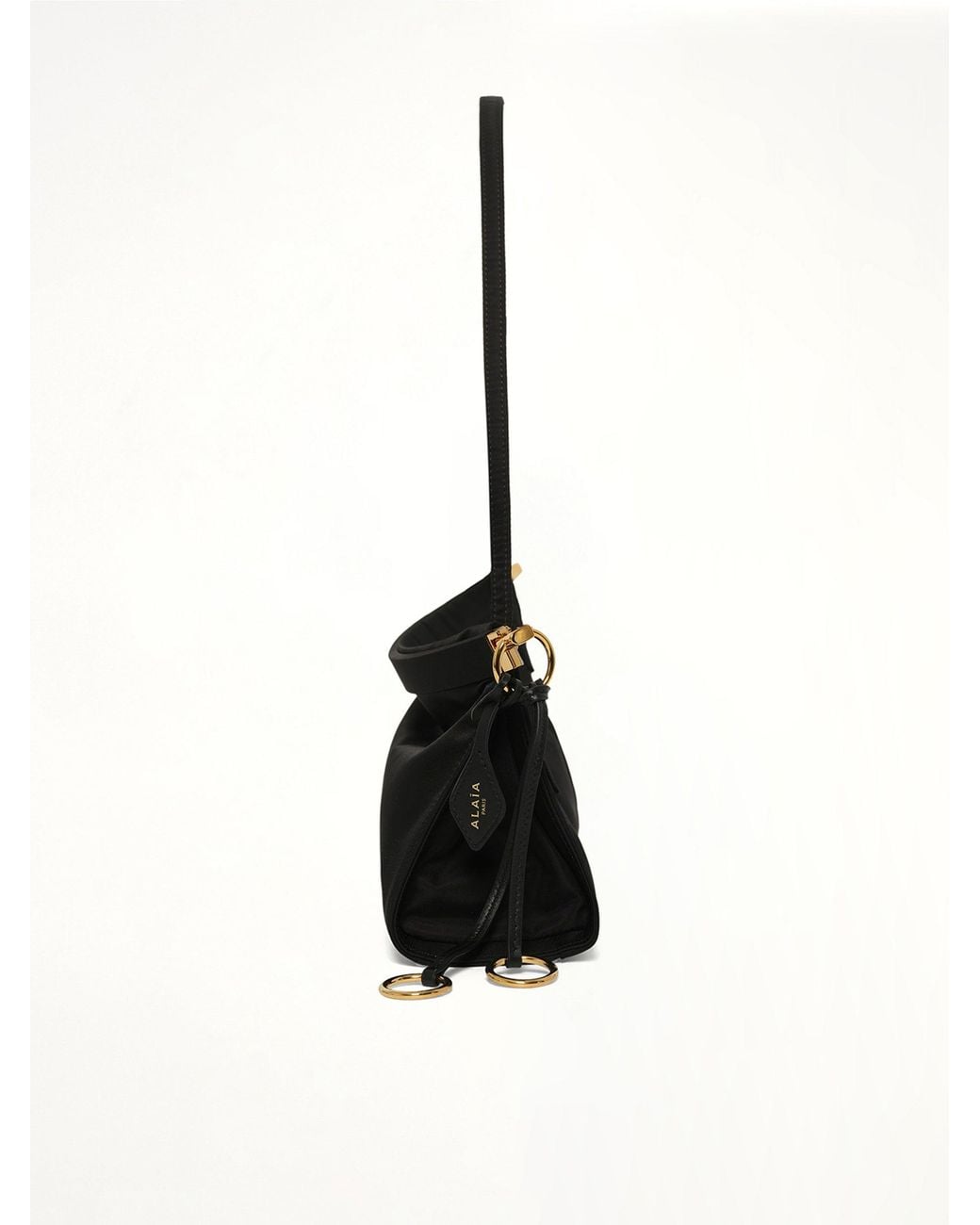 Alaïa White Le Click East West Nylon Shoulder Bag