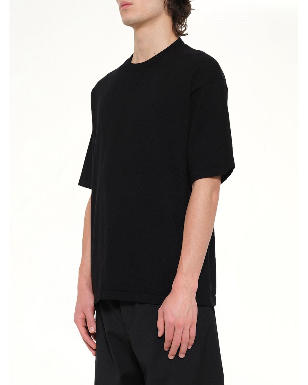 Loewe Black Twisted Rib Top for men