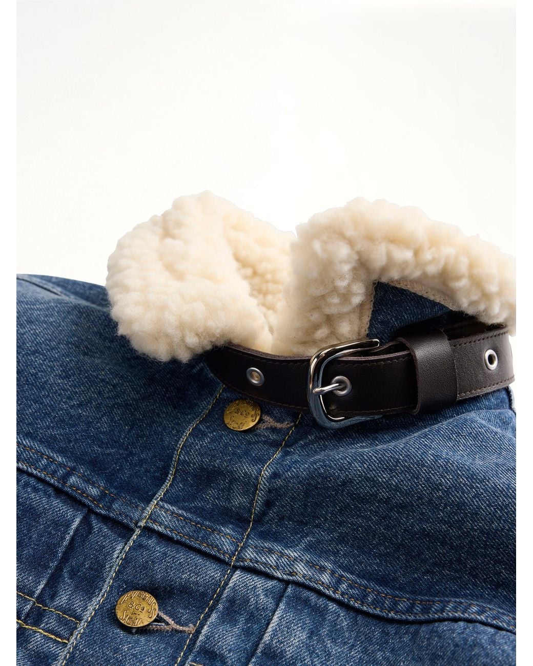 Sacai Blue X Levi's Sherpa Denim Jacket