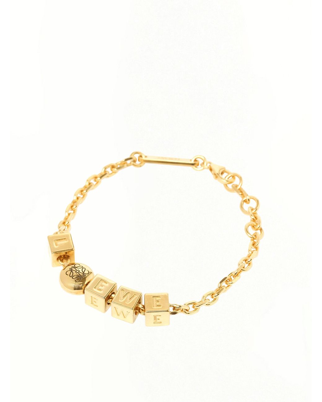 Loewe Metallic Pebble Cube Bracelet