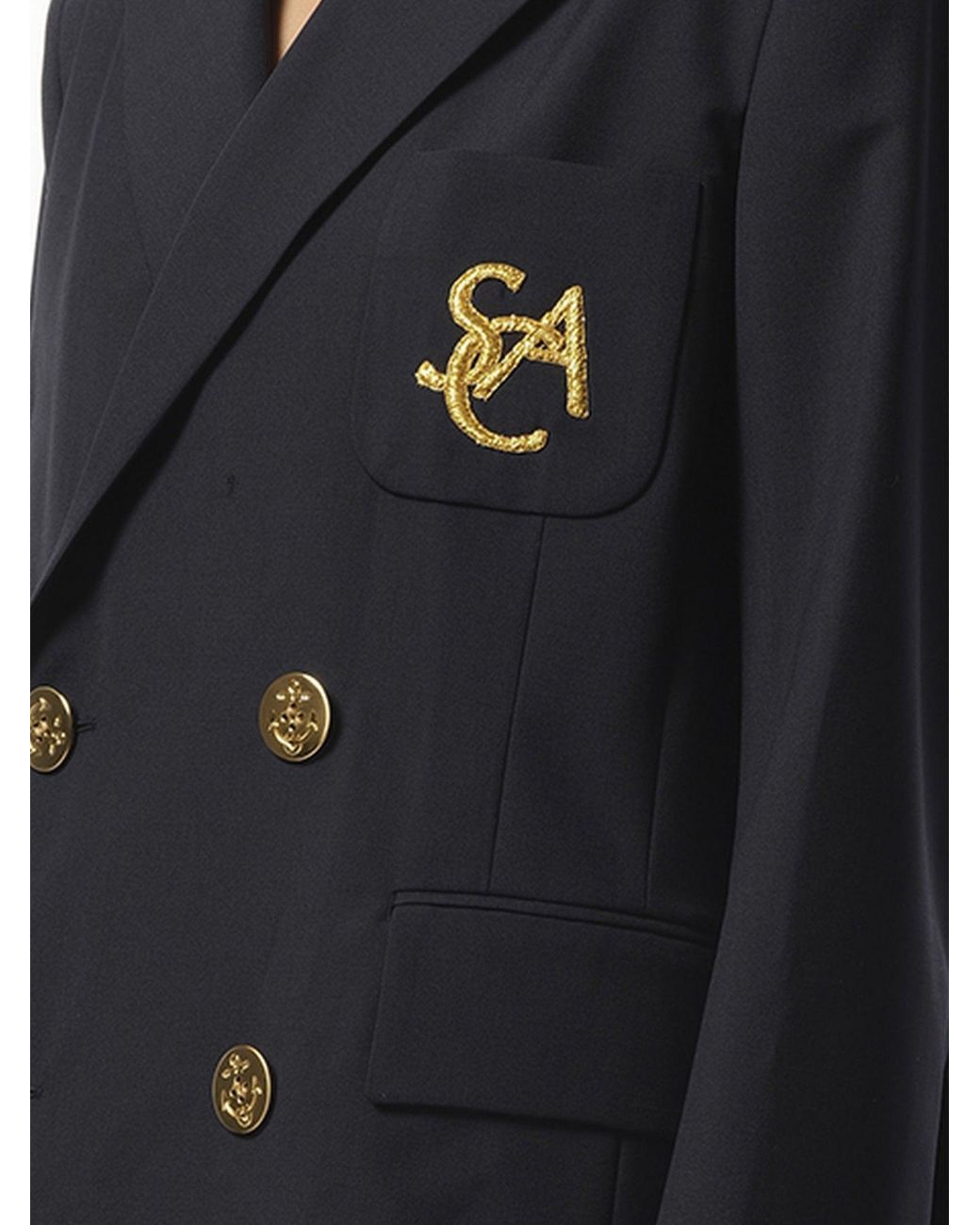 Sacai Emblem Suiting Jacket, 100% Cupro in Black | Lyst Sacai Emblem Suiting Jacket, 100% Cupro in Black | Lyst