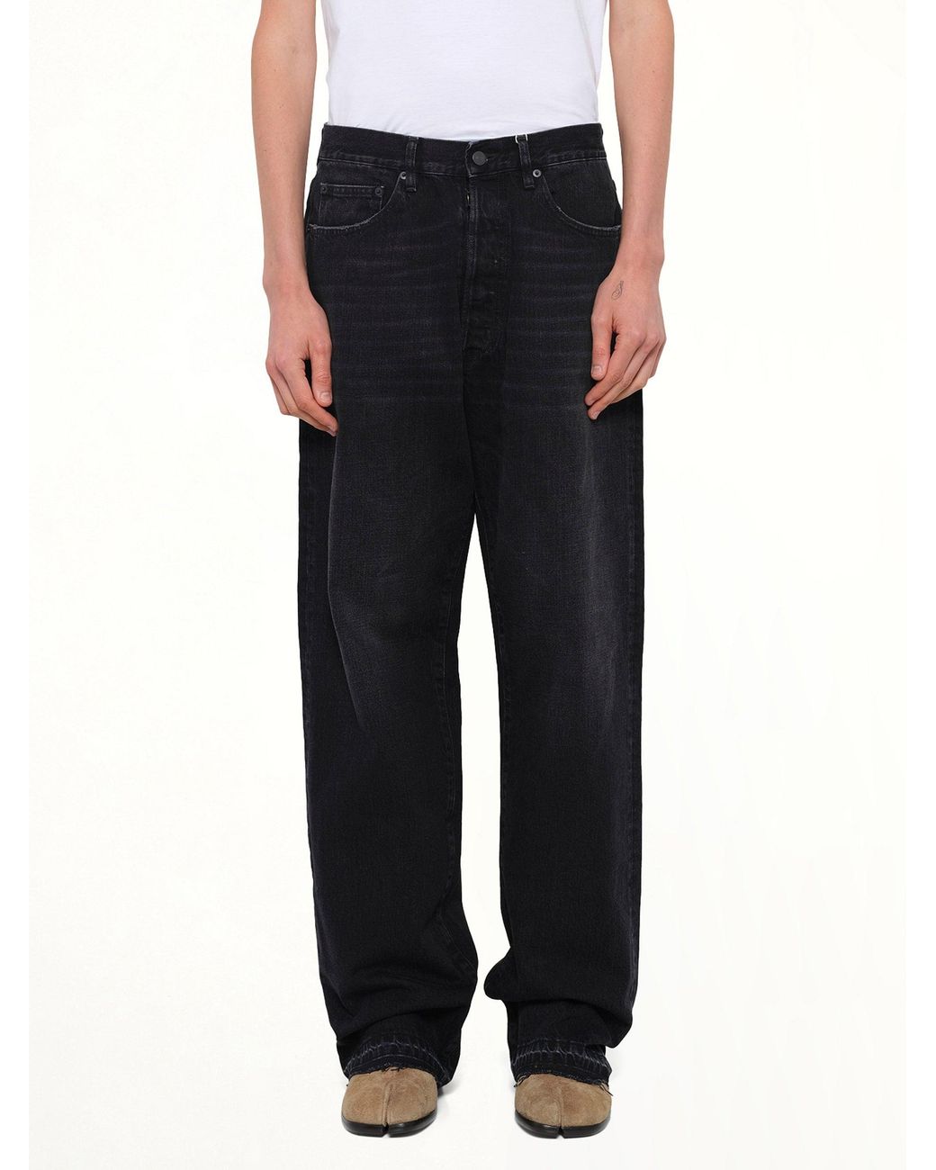Maison Margiela Black 14 Oz Selvedge Denim Pants for men