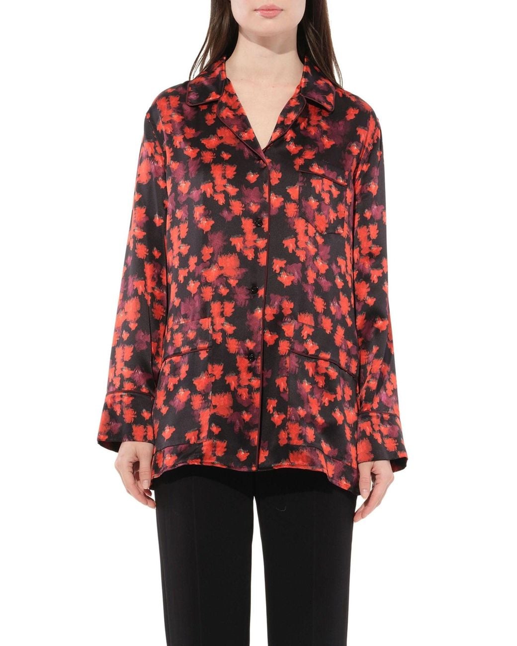 Givenchy Red Silk Shirtcolor