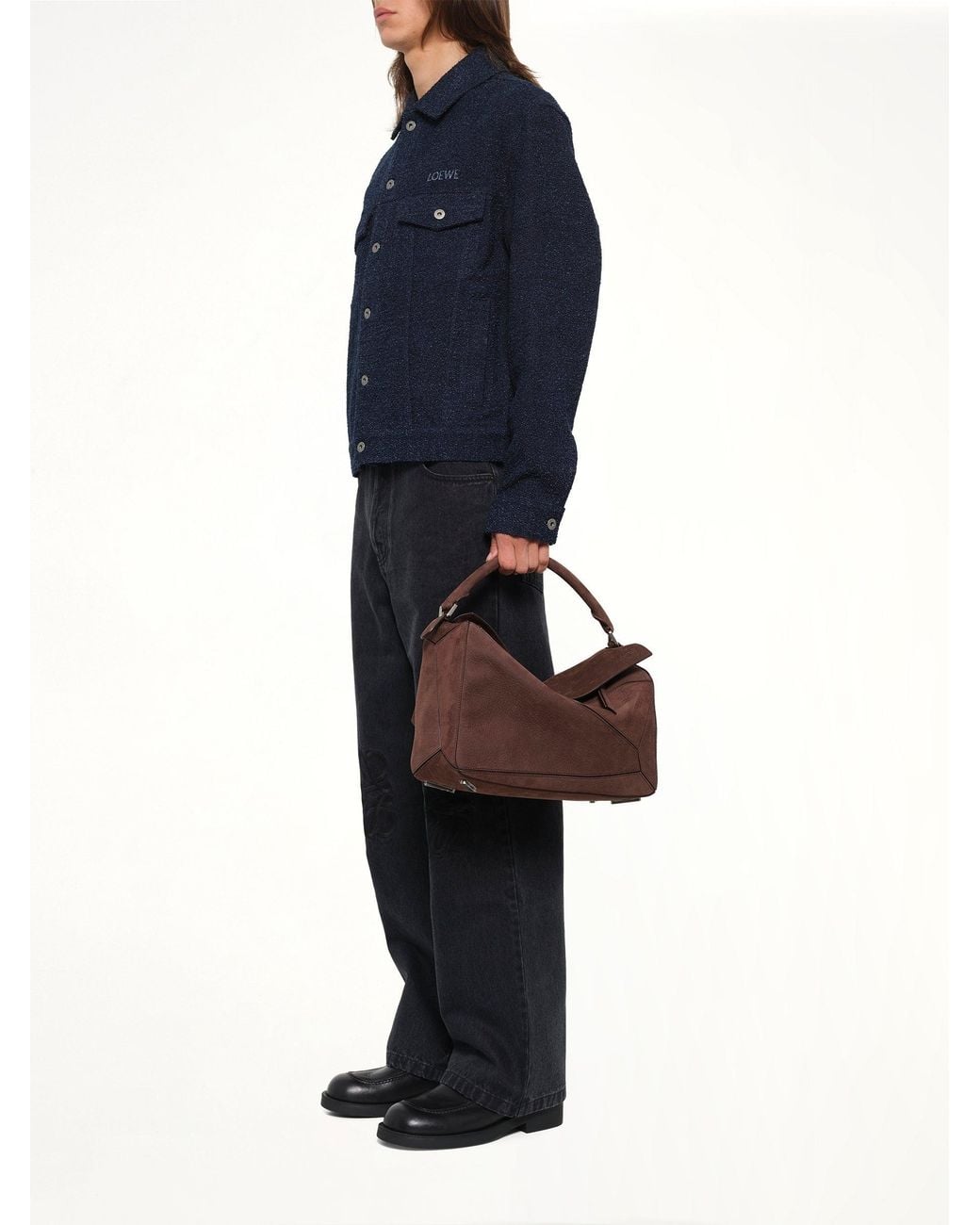 Loewe Brown Puzzle Large Bag for men