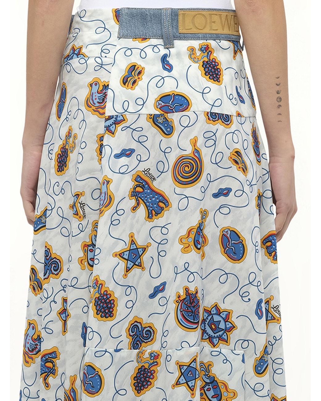 Loewe Blue X Paula Prt Skirt Denim