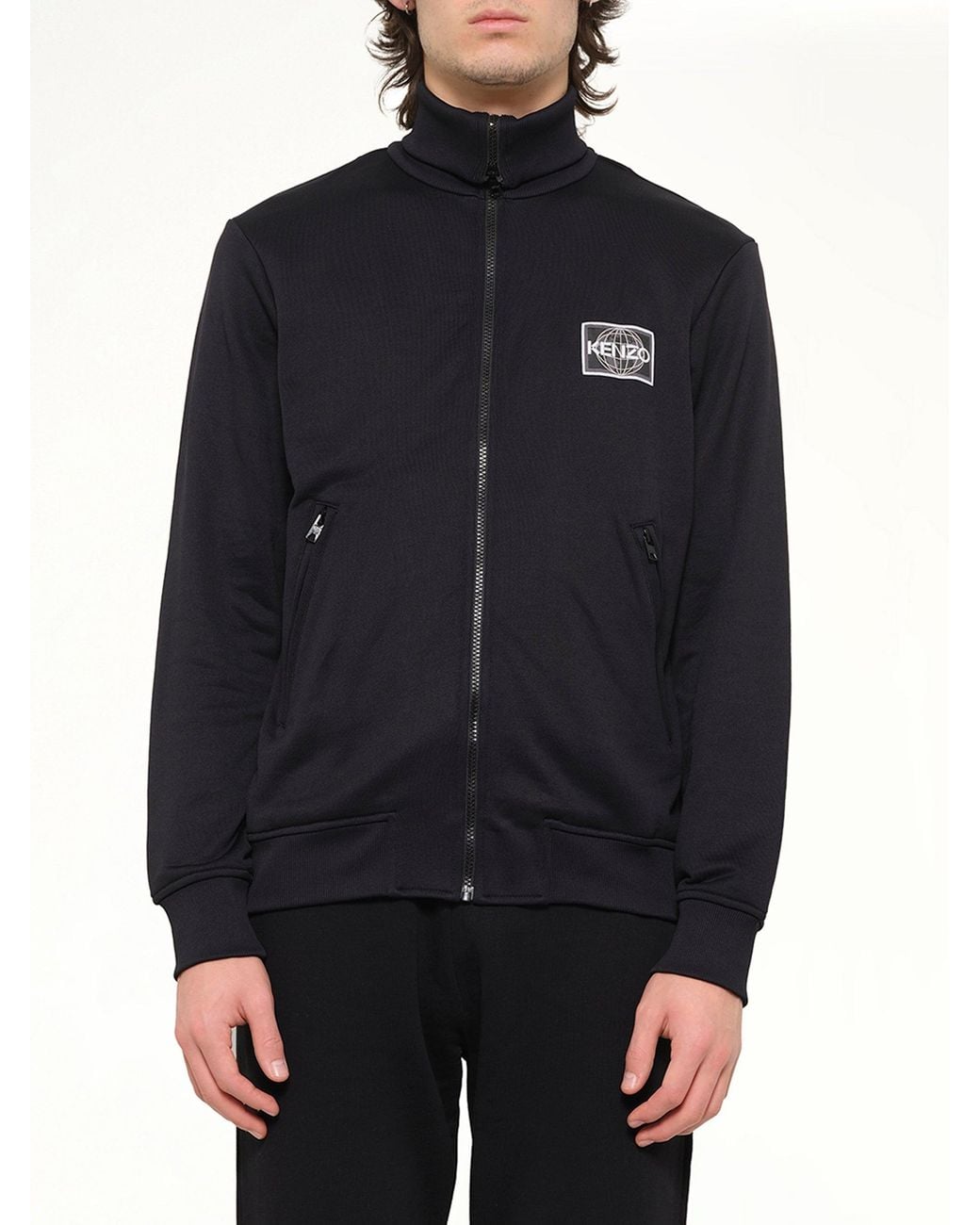 KENZO Blue Track Jacket for men