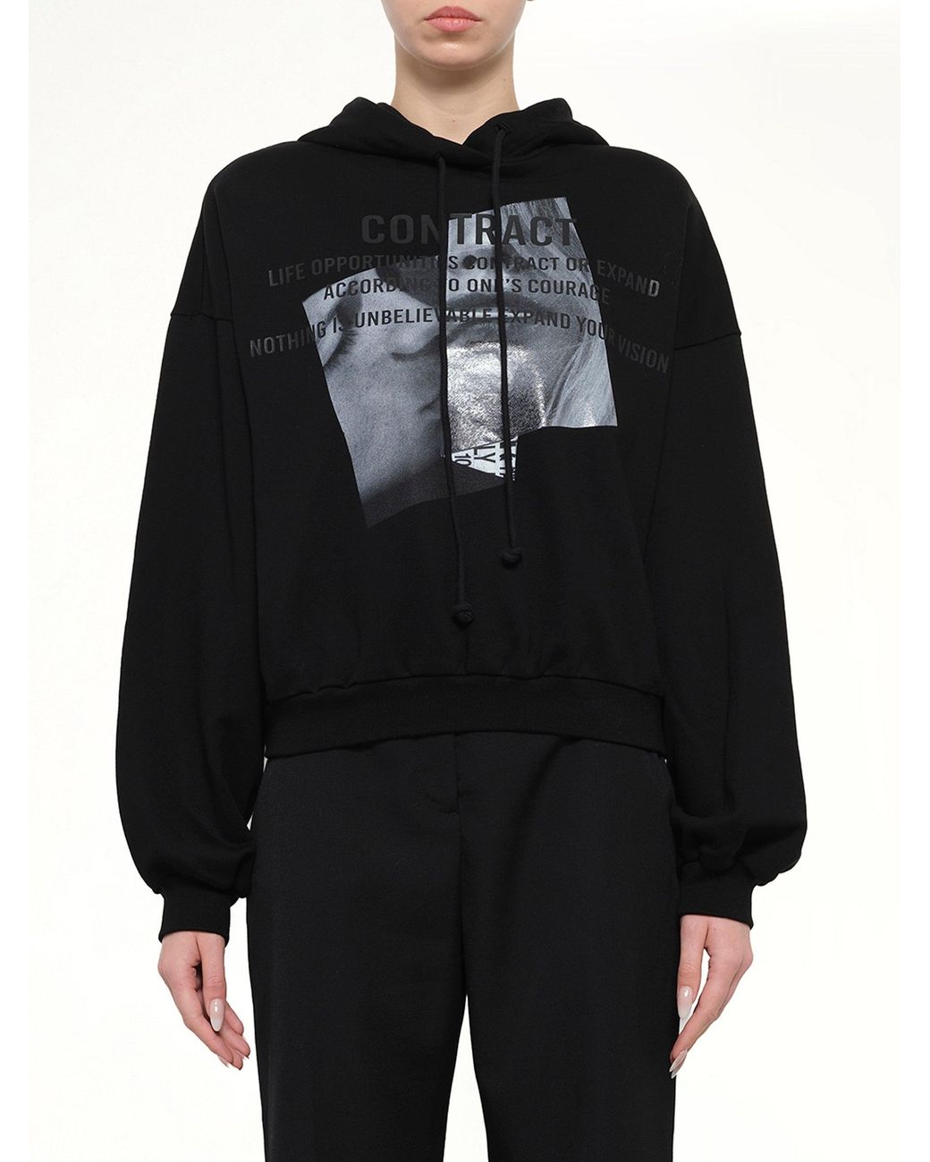 Juun.J Black Oversize Hoodie