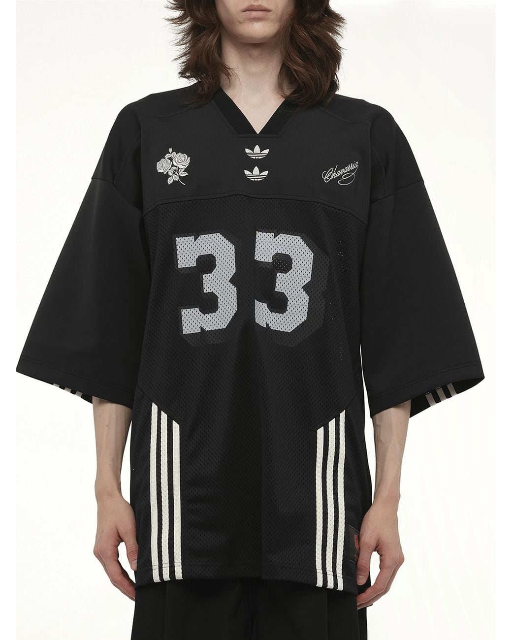 Willy Chavarria Adidas X Chavarria Football Jersey in Black for