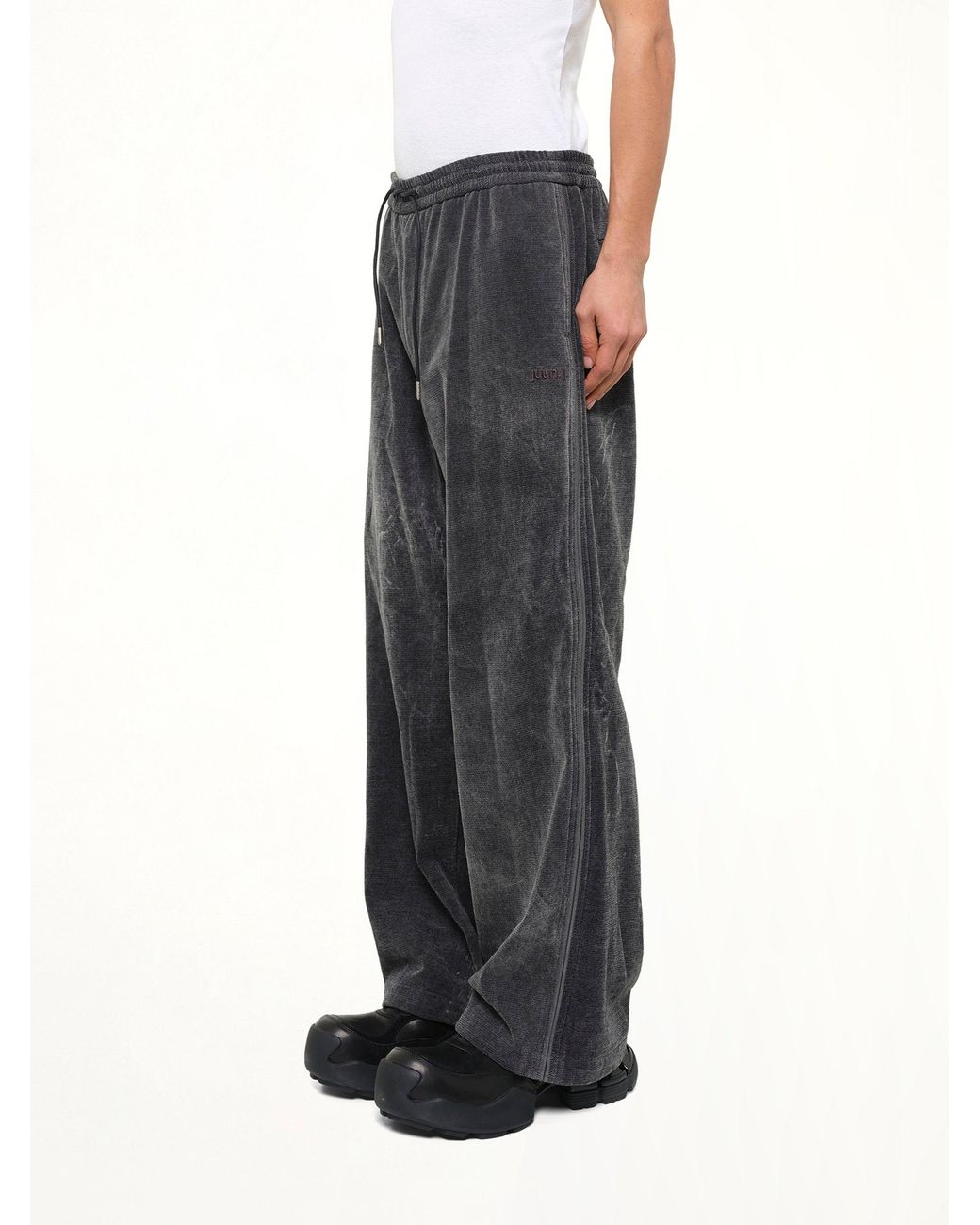 Juun.J Black Soft-Touch Denim Trouser for men