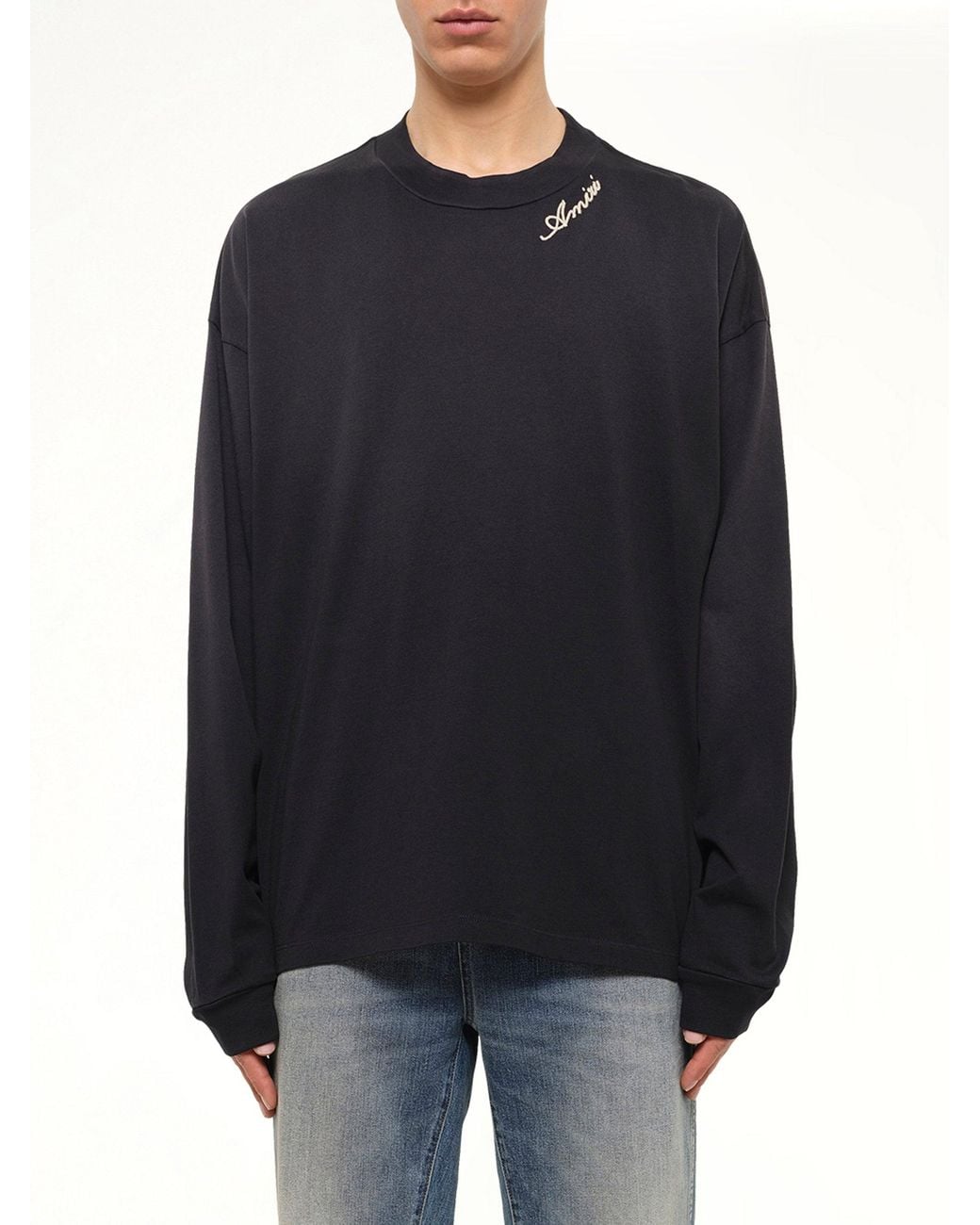 Amiri Blue Script Ls T-Shirt for men
