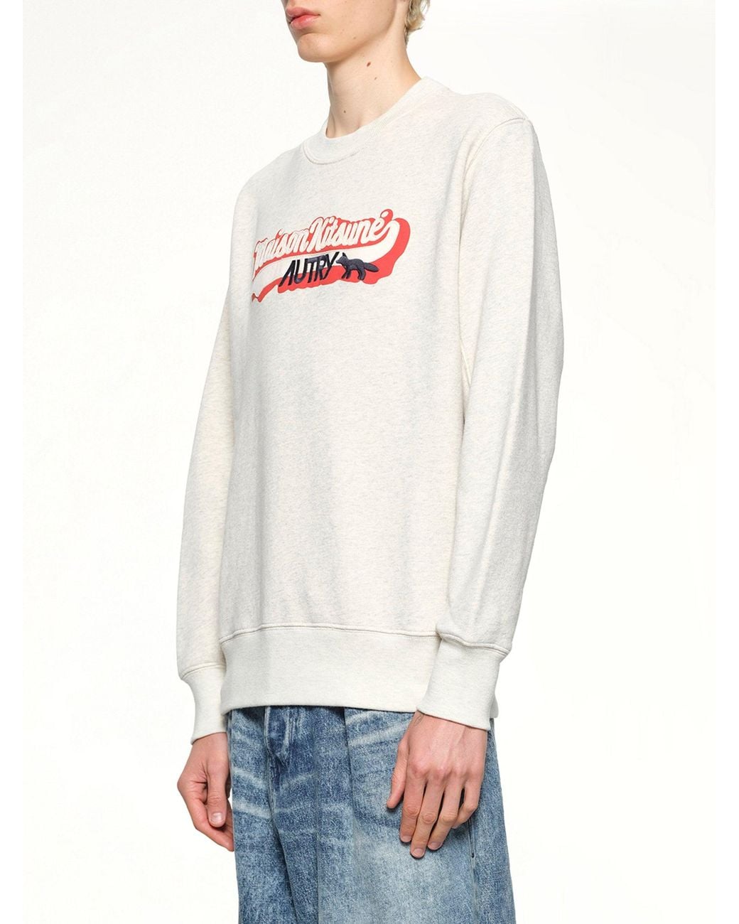 Autry White X Maison Kitsune Sweatshirt for men