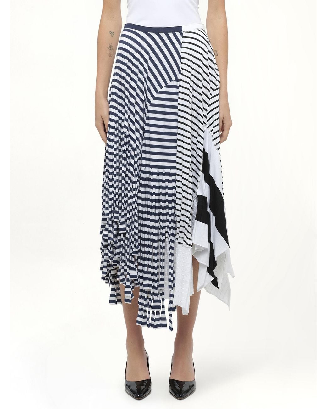 Loewe Blue Stripe Jersey Skirt, Size: Small