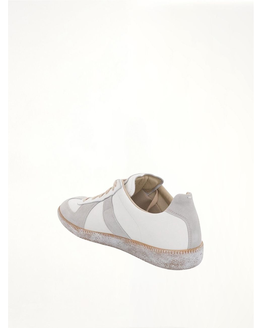 Maison Margiela White Replica Vintage Leather Sneaker for men