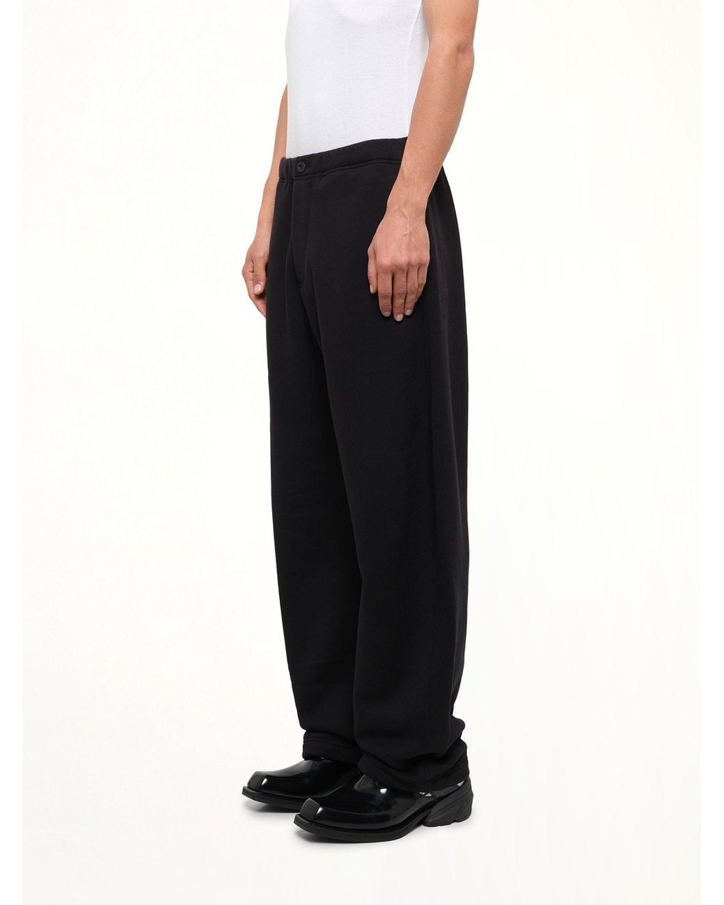 Sacai Black Cotton Jersey Pants for men