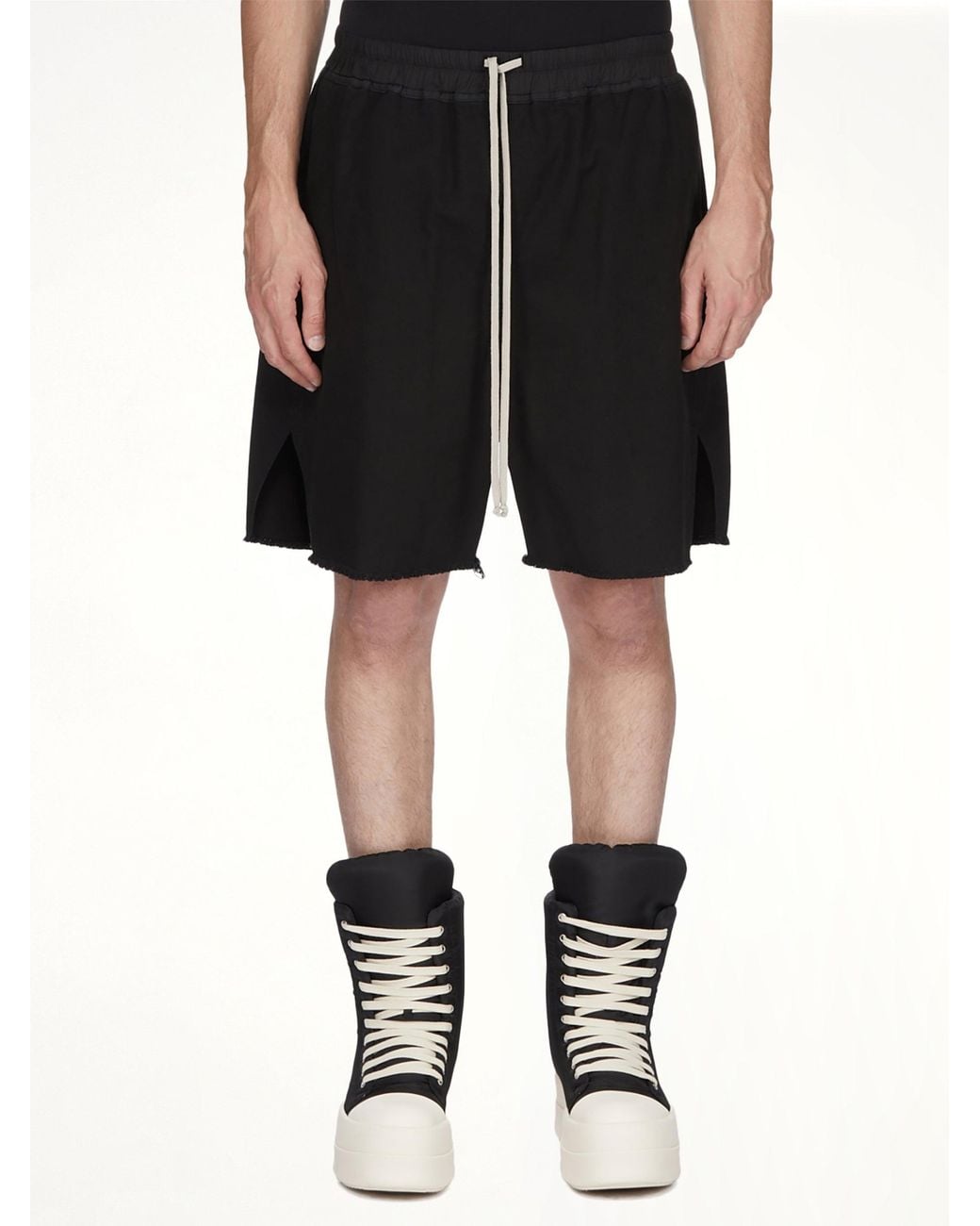 Rick Owens Black Long Boxers Butt Zip for men