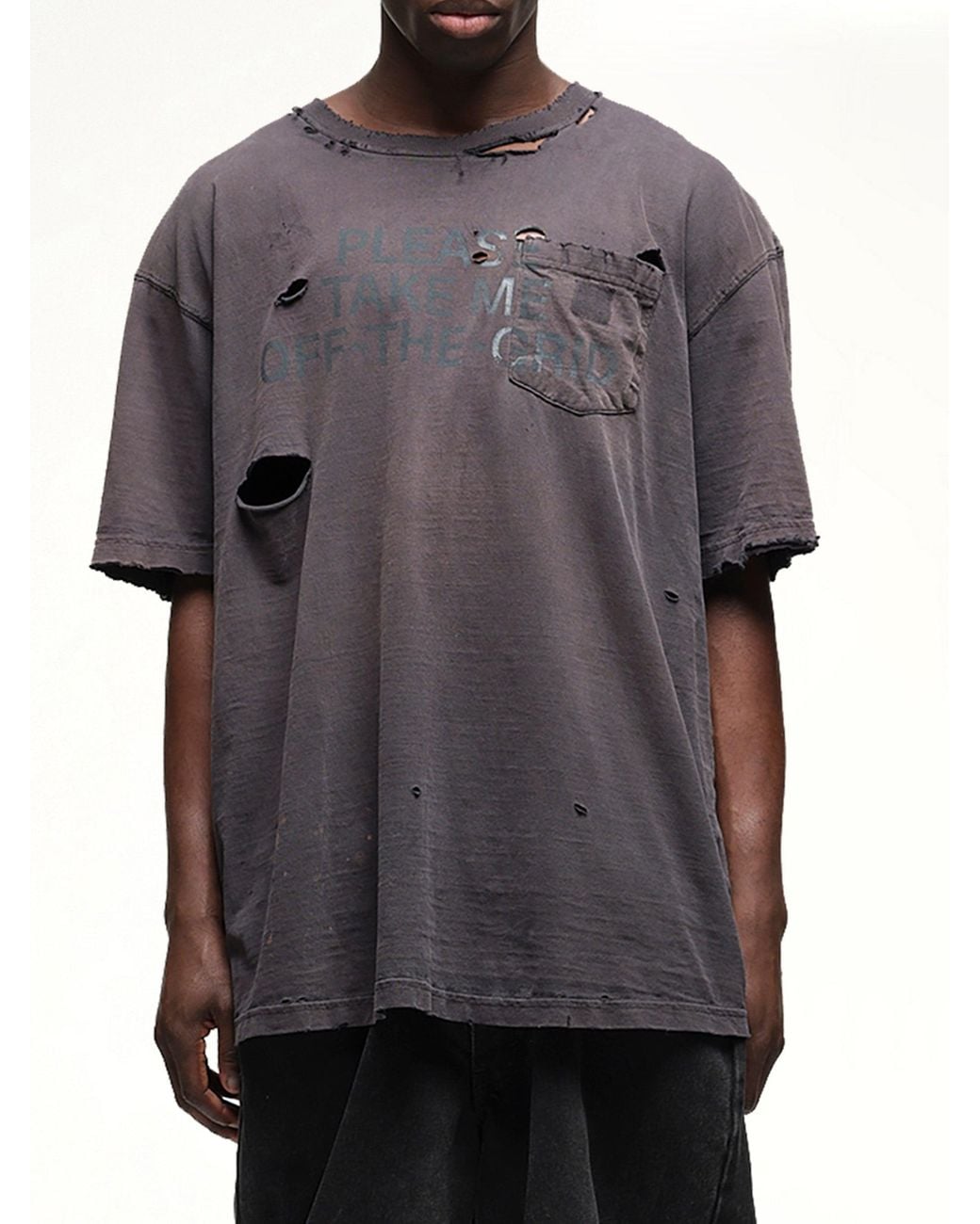 Waldi Gray Reworked Work T-Shirt for men