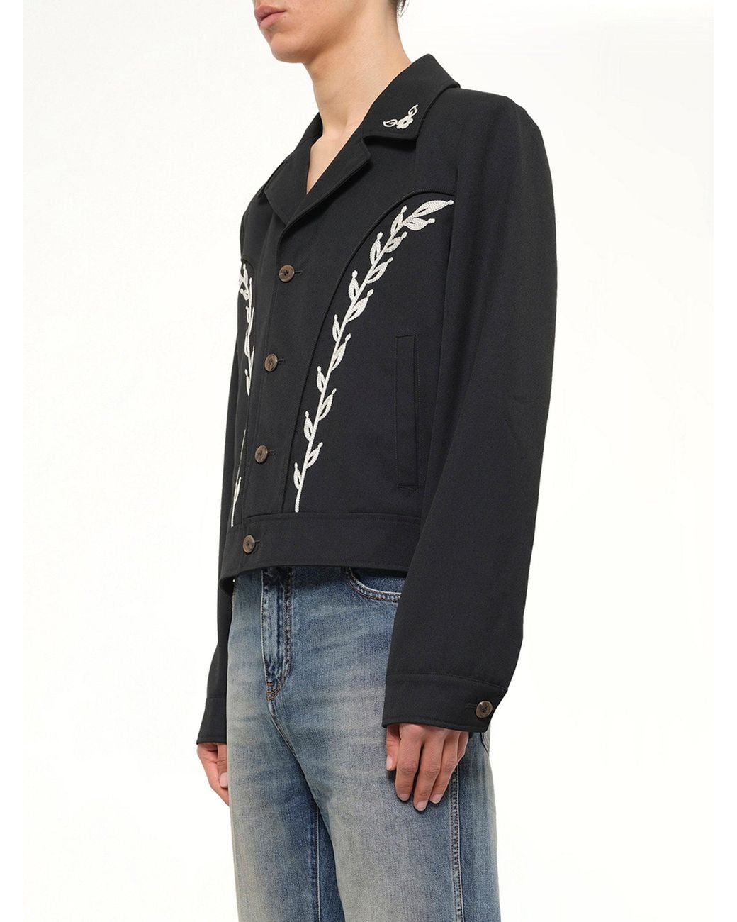 Amiri Black Cadet Western Jacket for men