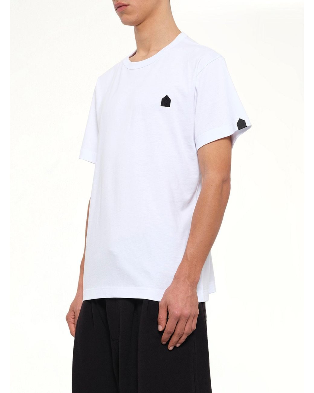 DSM KEI NINOMIYA White Football Back Print Shortsleeve Knit T-Shirt for men