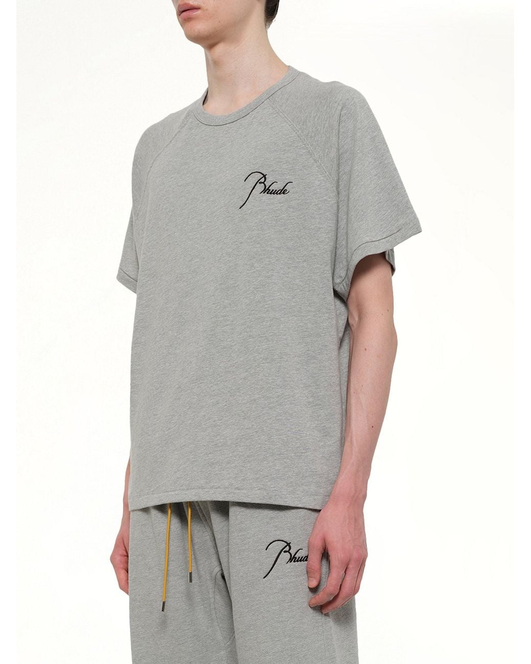 Rhude Gray Classique Raglan T-Shirt for men