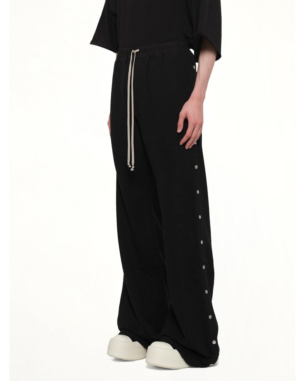 Rick Owens Black Wide Pusher Pants for men