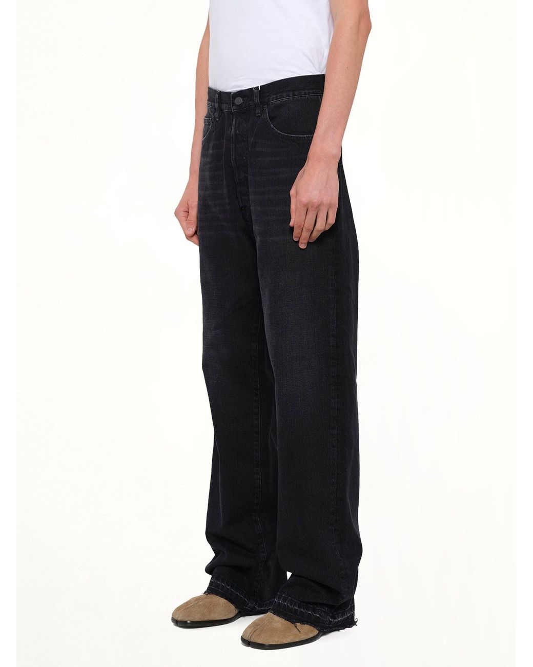 Maison Margiela Black 14 Oz Selvedge Denim Pants for men
