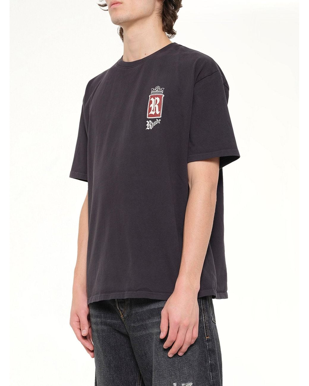 Rhude Black Fumar 91 T-Shirt for men