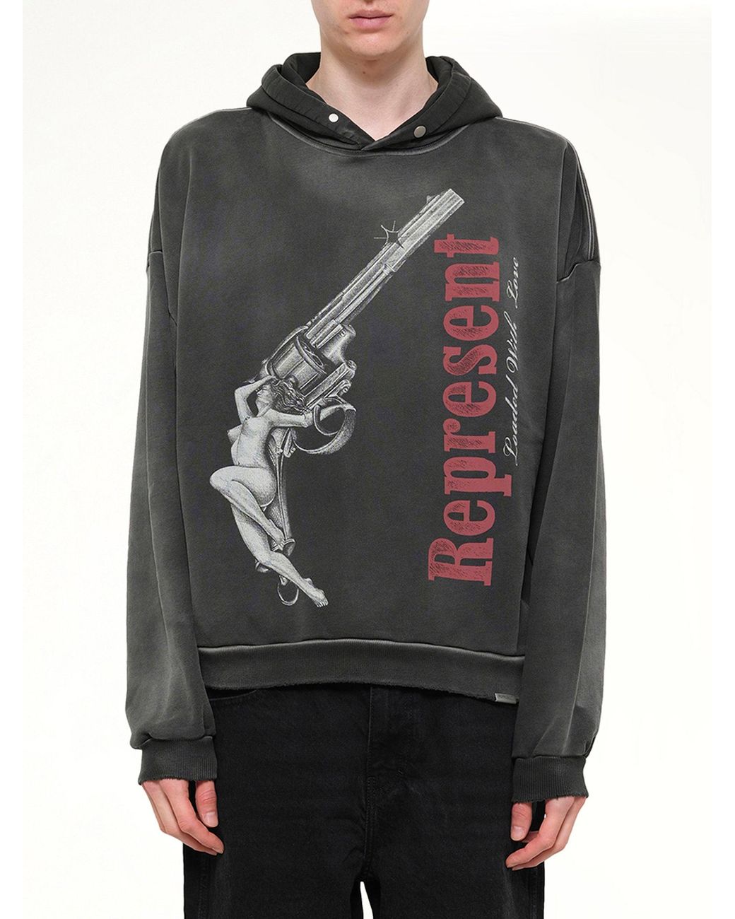 Represent Gray Loaded With Love Hoodie for men