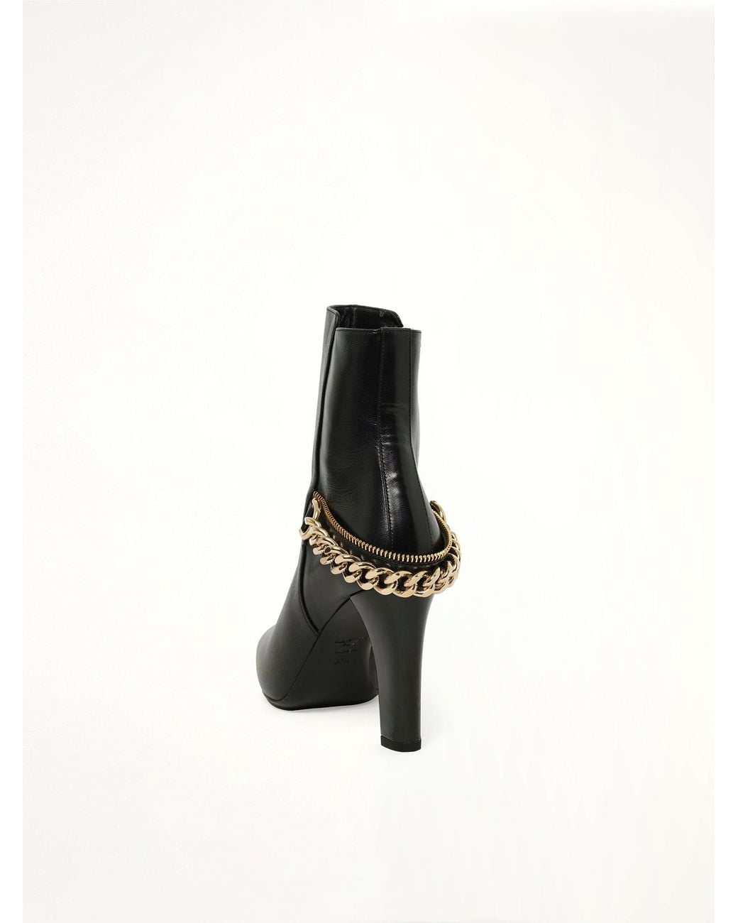 Lanvin Black Boots W/ Chain