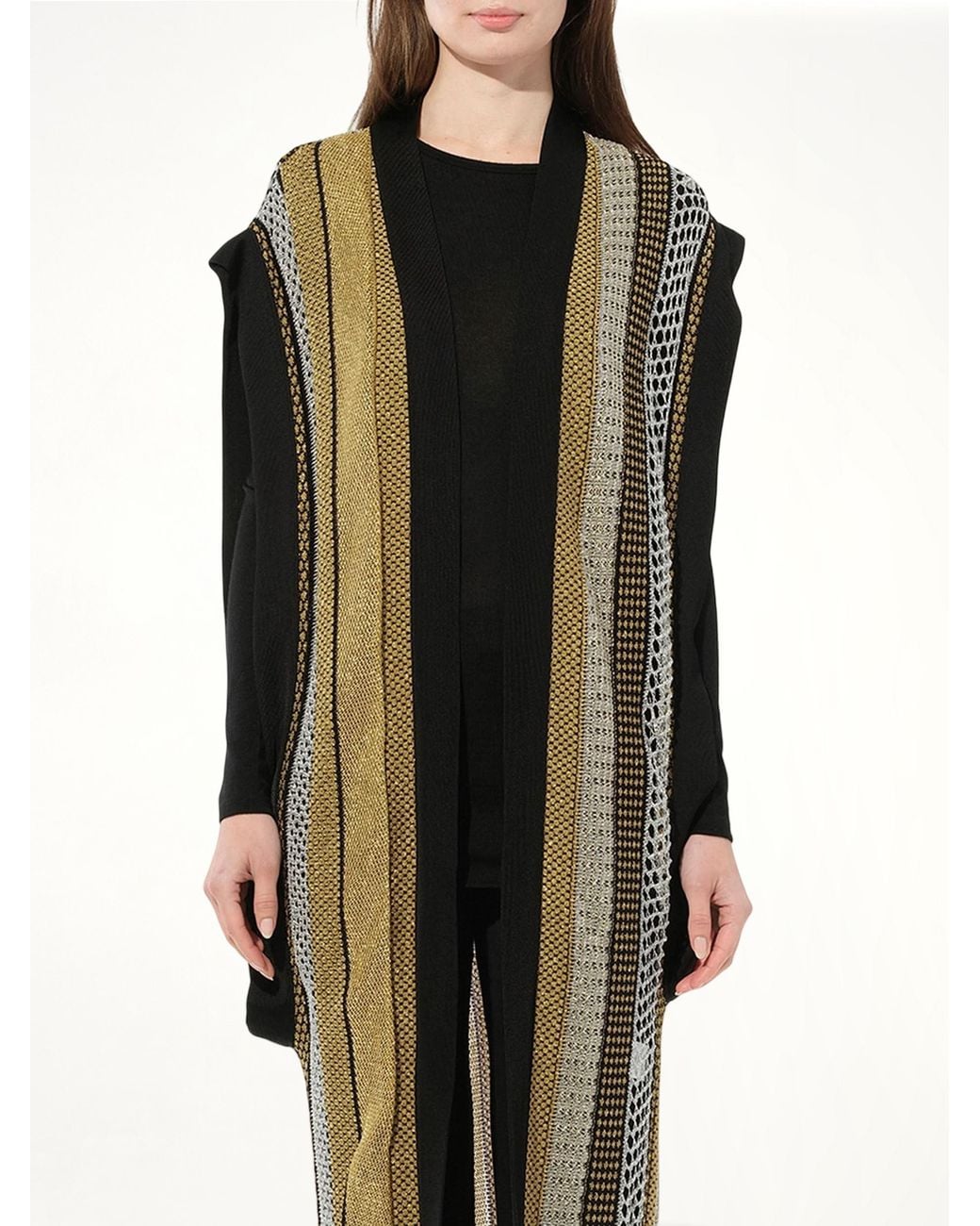 Balmain Black Sleeveless Cardigan Knit