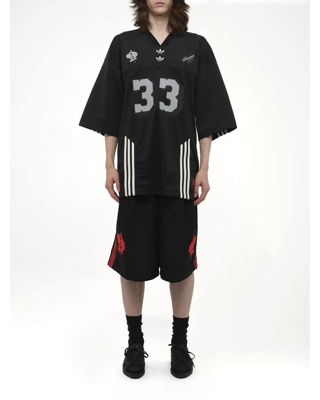 ☆Adidas x Willy Chavarria☆Football Jersey Black adidas x Willy Chavarria Football Jersey 'Black'