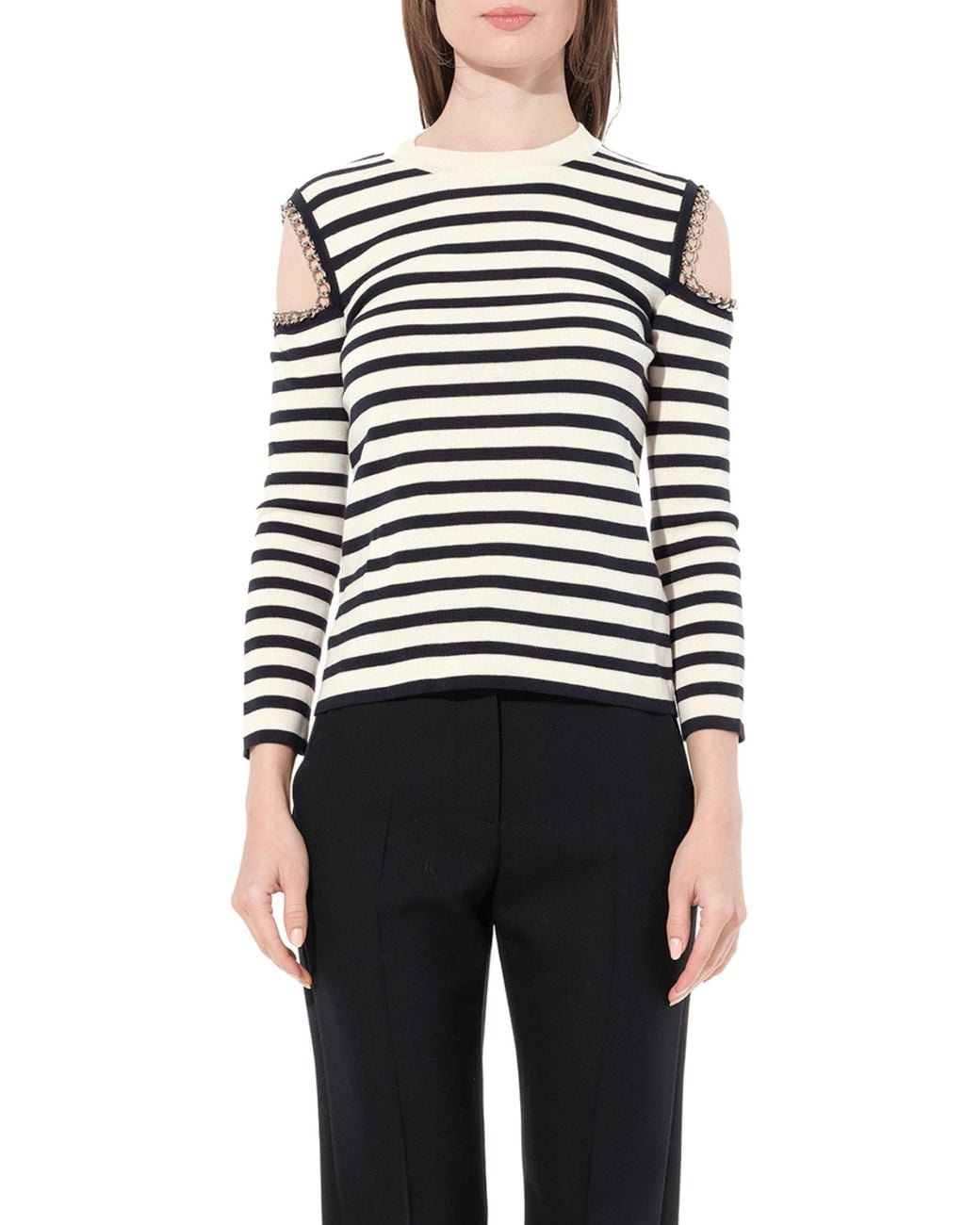 McQueen Blue Crew Neck Knitwear Ivory