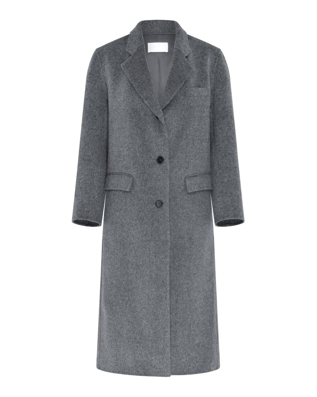 MARCÉLA LONDON Elle Tailored Wool Coat Grey in Gray | Lyst