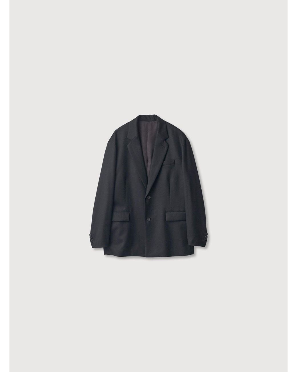 Ssstein Blue Wool Flannel Oversized Single Breasted Jacket for men