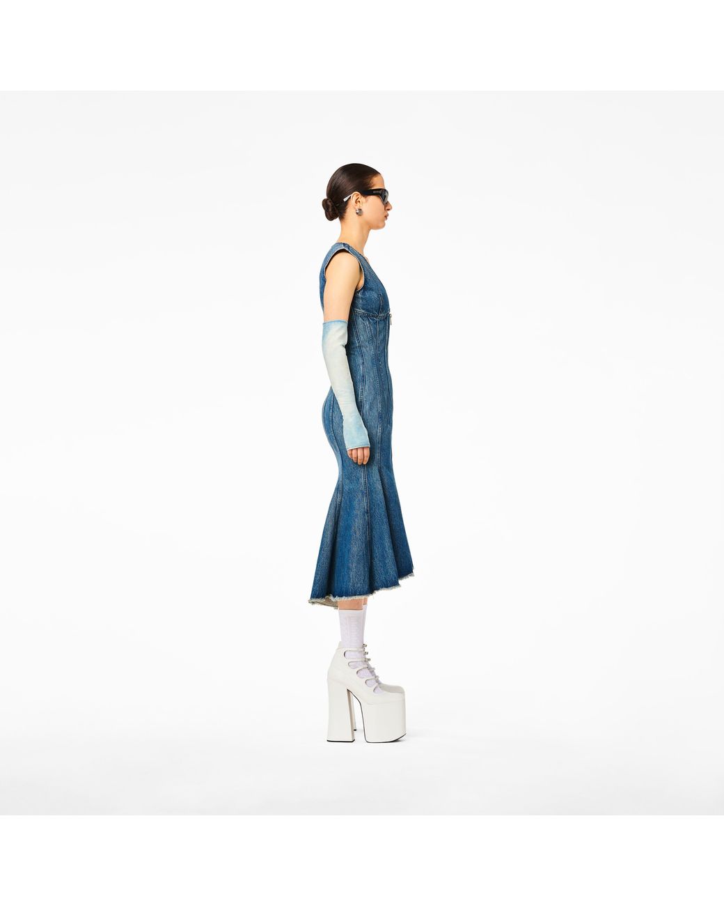 Marc Jacobs The Wave Denim Dress in Blue | Lyst