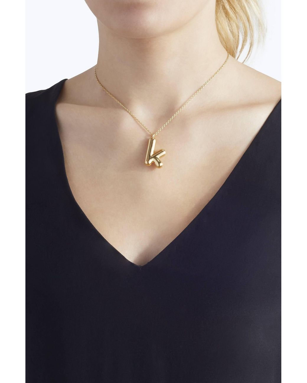 Marc Jacobs Bubbly K Pendant Necklace 
