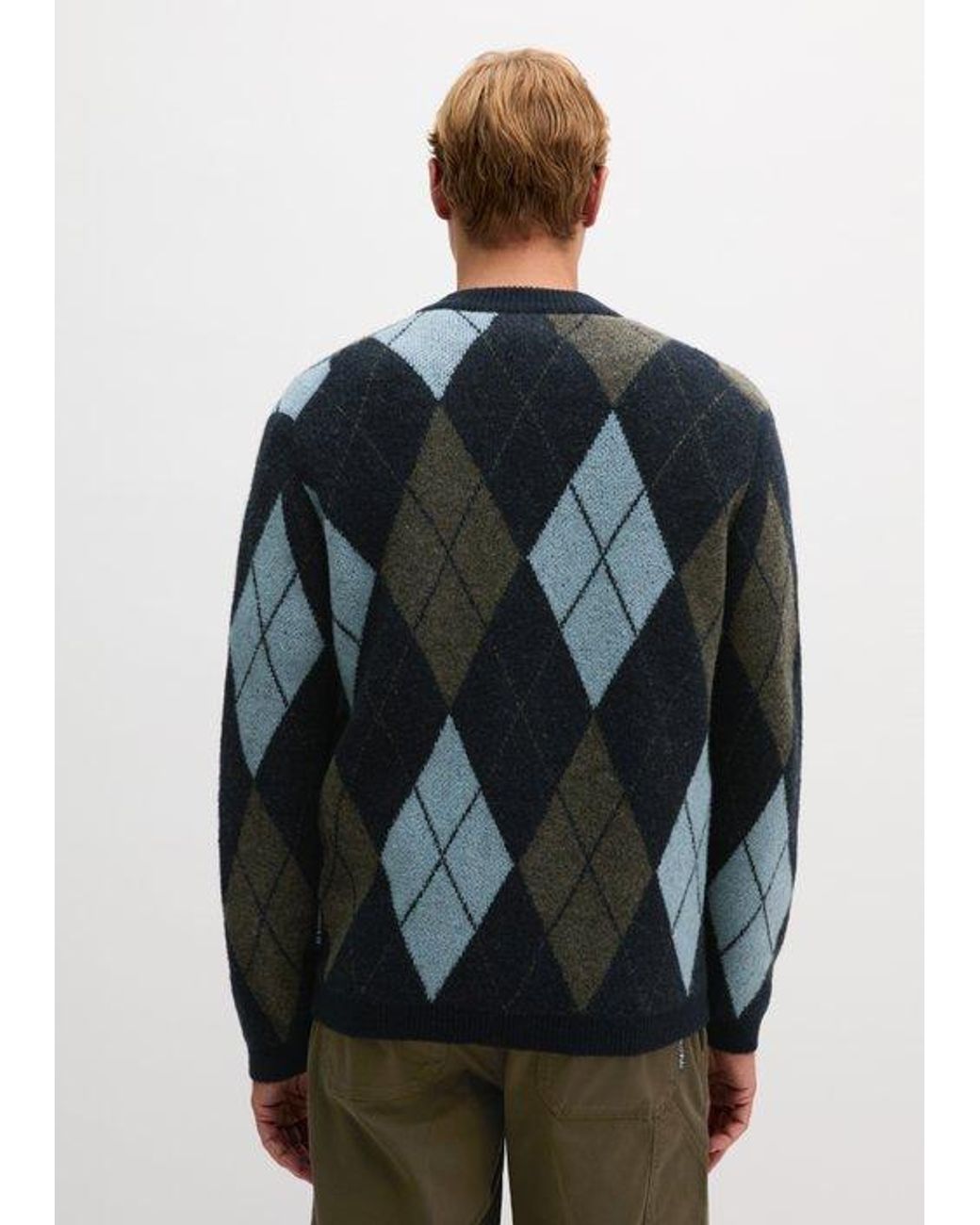 Marc O' Polo Argyle-Vest in het Blue voor heren