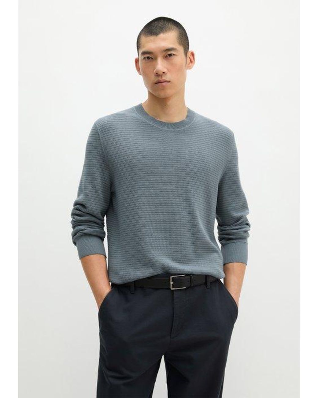 Marc O' Polo Trui, Regular Fit in het Blue voor heren