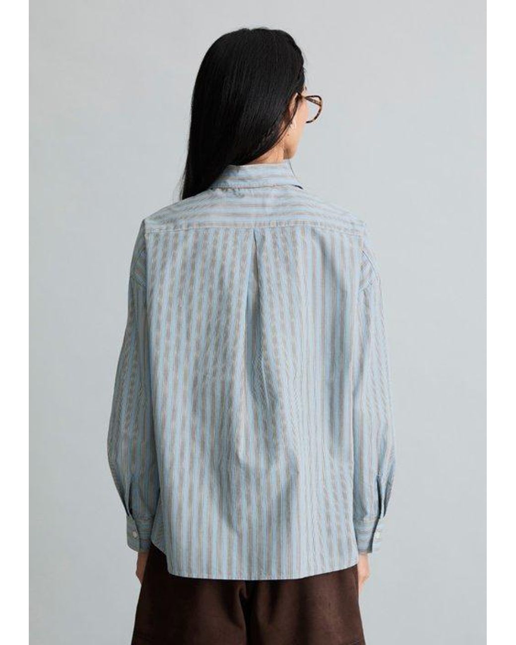 Blusa De Rayas Regular Marc O' Polo de color Gray