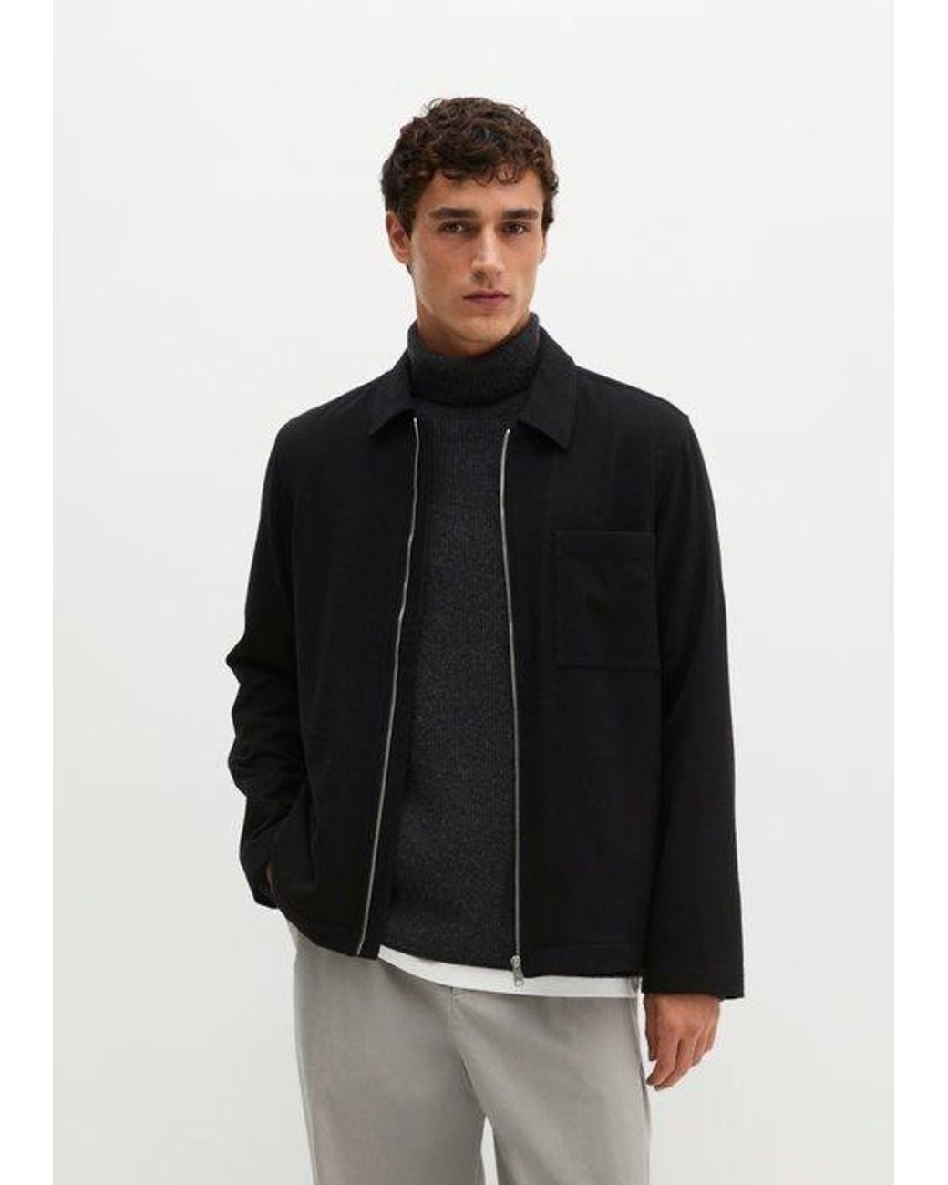 Marc O' Polo Zip-Overshirt, Regular in het Black voor heren
